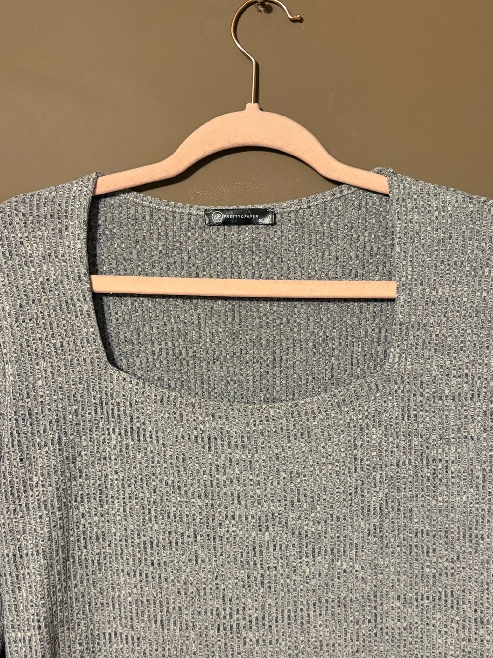 Asymmetrical Long-Sleeve Dress in Gray - Picture 5 of 7